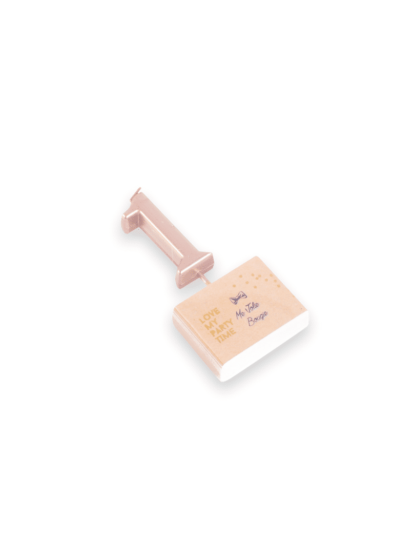 Bougies d'anniversaire 3 ans Fille Bougie Chiffre Rose Gold