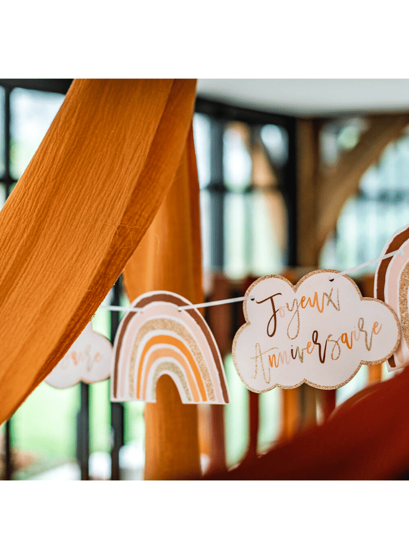 Guirlande Rainbow Joyeux Anniversaire X1 Decoration De Table De Fete