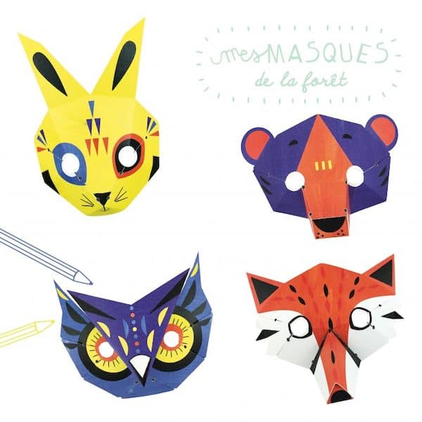 Kit Créatif Masques Jungle en Carton Recyclé - Pirouette