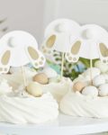 Cake Toppers Easter Bunny x6 - Blanc et dorure - Ginger Ray