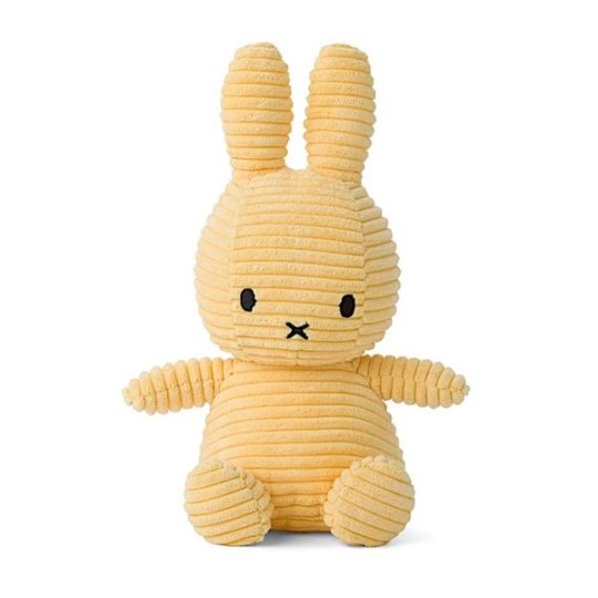 Lapin velours côtelé Jaune pâle 23 cm - Miffy