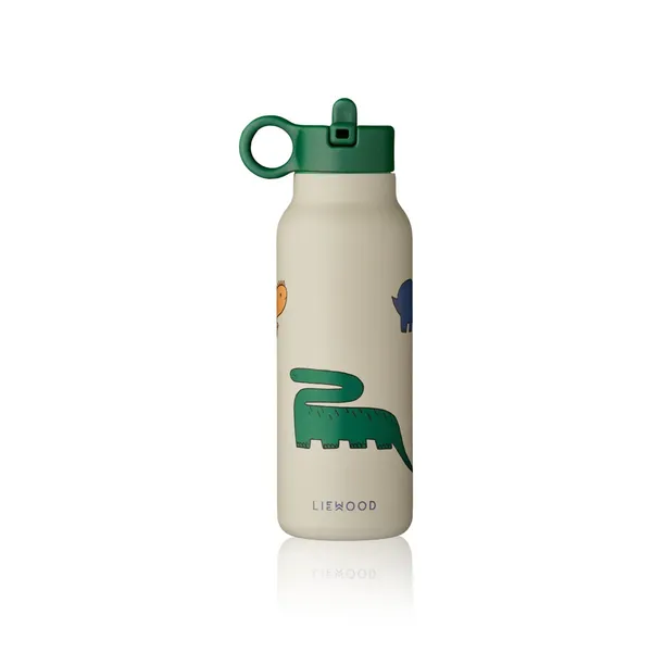 Gourde Isotherme Falk 350 ml - Dinosaurs/Mist, Liewood, Gourde, Enfant, Ecole, Sortie, Stylé