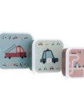 Lot de 3 boîtes à goûter - Vintage Cars, Tutete, Ecole, Enfant, Gouter, Déjeuner, Fun, Pratique