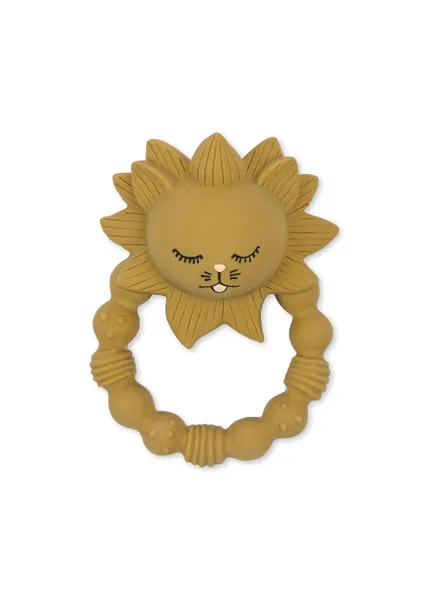 Jouet de dentition Lion - Mustard, Konges Slojd, Bébé, Jouet de dentition, Cadeau de naissance