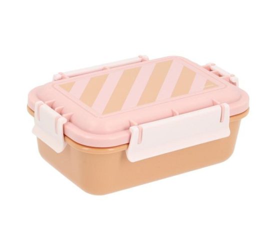 Boîte à lunch scolaire Bento - Pink Stripes, Tutete, Ecole, Enfant, Gouter, Déjeuner, Pratique, Indispensale