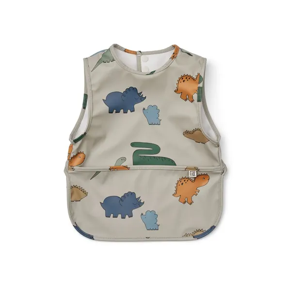 Bavoir sans manches Bria - Dinosaurs/Mist, Liewood, Enfant, Bébé, Repas, Cadeau de naissance