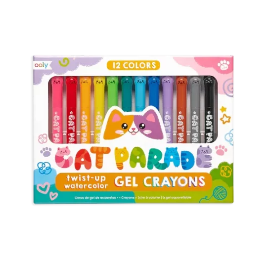 Set de 12 crayons gel watercolor Cat Parade, Ooly, Rentrée, Ecole, Enfant, Coloriage, Fun