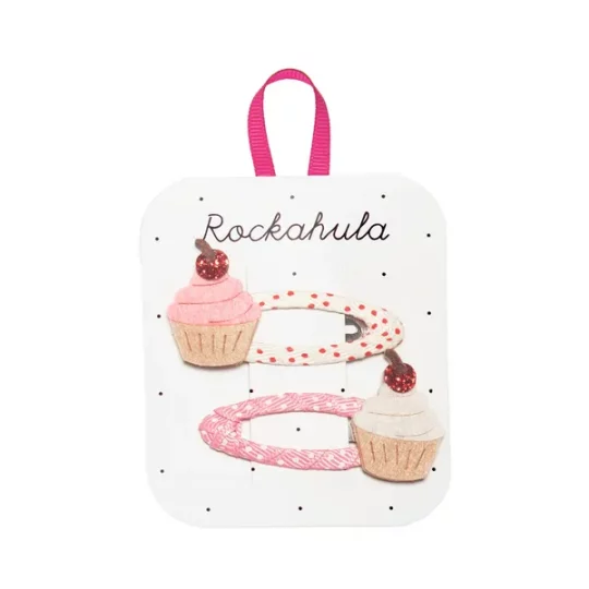 Barrettes Cherry cupcake x2, Rockahula Kids, Barrette, Enfant, Accessoire cheveux, En beauté