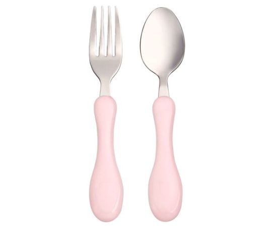 Set de 2 couverts - Rose Pastel, Tutete, Couvert, Enfant, Repas, Apprentissage, Pratique, Beau