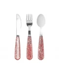 Set de 3 couverts à paillettes - Sparkling blush, Konges Slojd, Couverts, Enfant, Repas, Indispensable