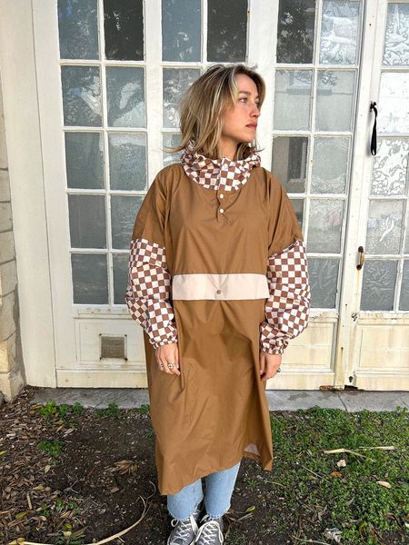 Poncho de pluie - Adulte - Checkers, Poule Party, Pluie, Adulte, Protection, Promenade