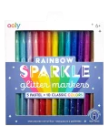 Feutres "Rainbow Sparkle Glitter" x15, Ooly, Enfant, Créativité , Coloriage