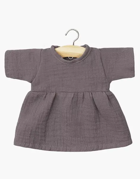 Robe Faustine à manches longues en gaze de coton raisin, Minikane, Poupée, Gordis, Vêtements, Jeu