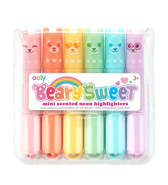 Etui de 6 surligneurs parfumés Beary Sweet, Ooly, Enfant, Fun, Rentrée, Papeterie, Cool, Surligneurs