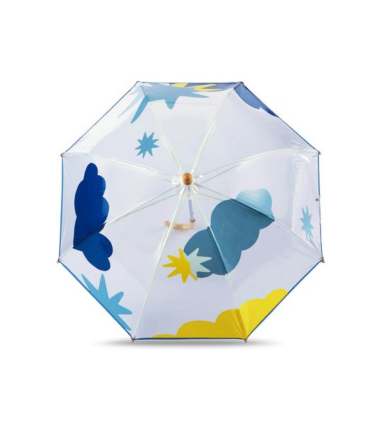 Parapluie enfant transparent Svalbard - Nuages et étoiles bleus/jaunes, Anatole, Enfant, Indispensable, Parapluie, Hiver