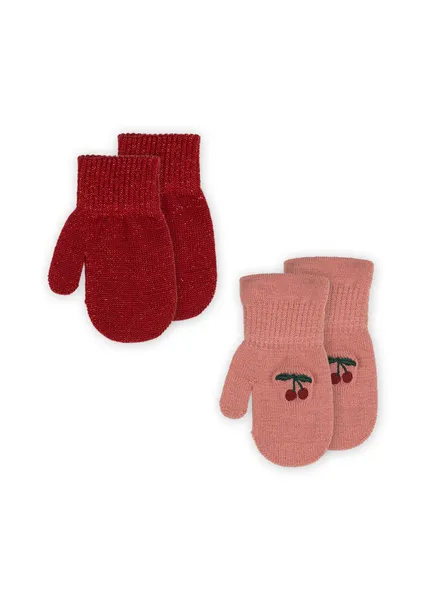 Lot de 2 paires de moufles Frill - 6/12 mois - Mix, Konges Slojd, Enfant, Gants, Hiver, Protection, Froid