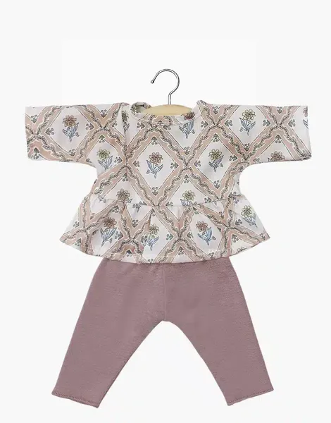 Ensemble top Ophélia en coton Alma et legging orchidée foncée, Minikane, Poupée, Babies, Vêtements, Jeu