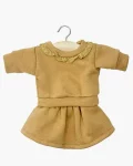 Ensemble top et jupe Liliane en molleton havane avec dentelle, Minikane, Poupée, Gordis, Vêtements, Jeu, Enfant