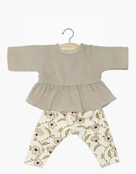 Ensemble top Ophélia en milleraies galet et legging Janelle, Minikane, Poupée, Babies, Vêtements, Jeu, Enfants