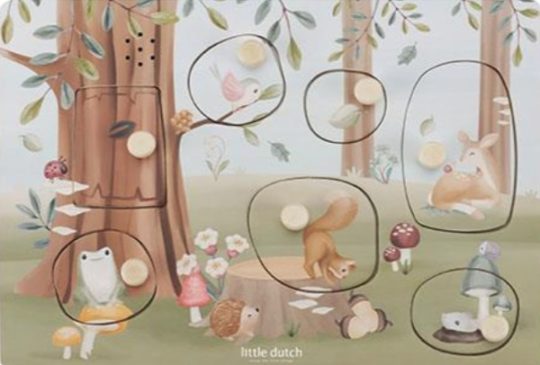 Puzzle sonore en bois - Forest Friends, Little Dutch, Jeu, Enfant, Eveil, Sons