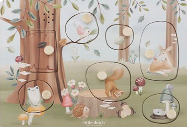 Puzzle sonore en bois - Forest Friends, Little Dutch, Jeu, Enfant, Eveil, Sons