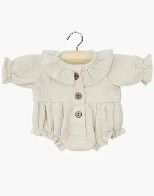 Barboteuse Léonore en gaze de coton light beige, Minikane, Poupée, Gordis, Vêtements, Jeu, Enfants