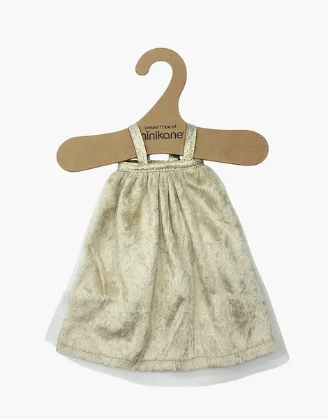 Robe de Fée en panne de velours gold - Las Amigas, Minikane, Poupée, Las Amigas, Vêtement, Jeu, Enfant