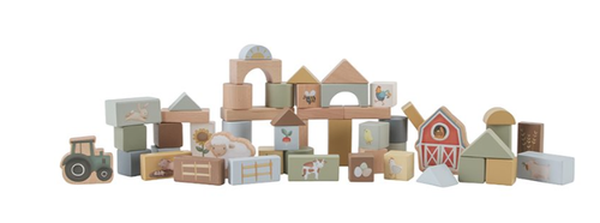 Blocs de construction en bois - Little Farm, Little Dutch, Enfant, Développement, Eveil