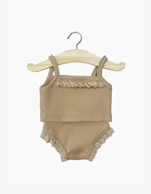 Dessous fille en bord côte cacao et sa dentelle, Minikane, Poupée, Gordis, Vêtement, Jeu, Enfant