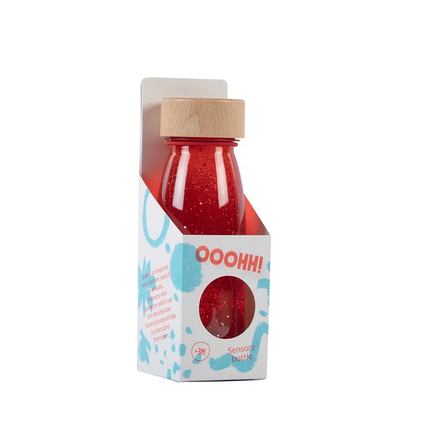 Bouteille sensorielle Red - Float, Petit Boum, Bouteille sensorielle, Bébé, Cadeau de naissance, Eveil