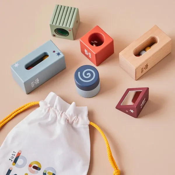 Blocs sensoriels en bois, Just Bee Kids, Bébé, Eveil, Jeu, Motricité, Découverte