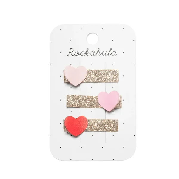 Barrettes Heartbreaker Glitter x3, Rockahula, Fille, En beauté, Accessoire cheveux