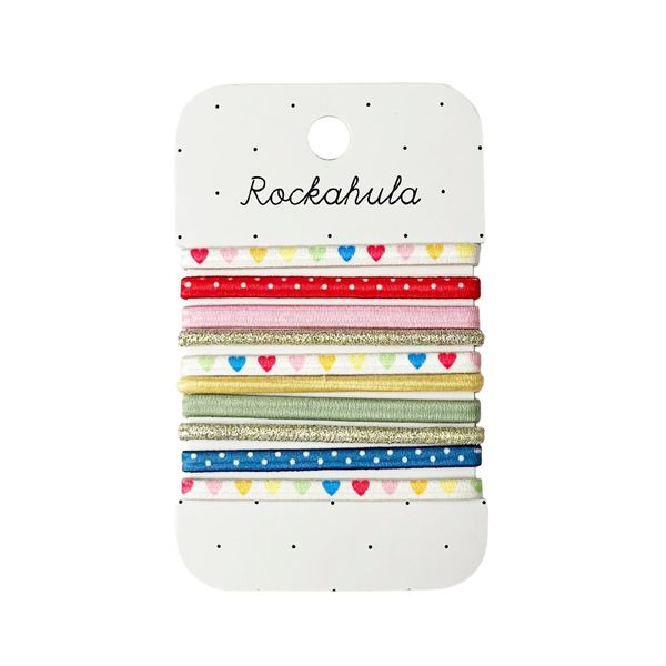 Set de 10 élastiques Rainbow Hearts, Rockahula, Fille, En beauté, Accessoire cheveux