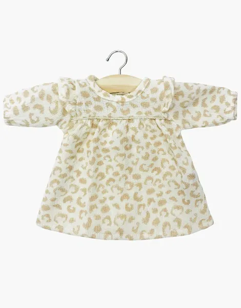 Robe Mélodie en crépon Féline avec passepoil Lurex, Minikane, Poupée, Gordis, Vêtements, Jeu, Enfant